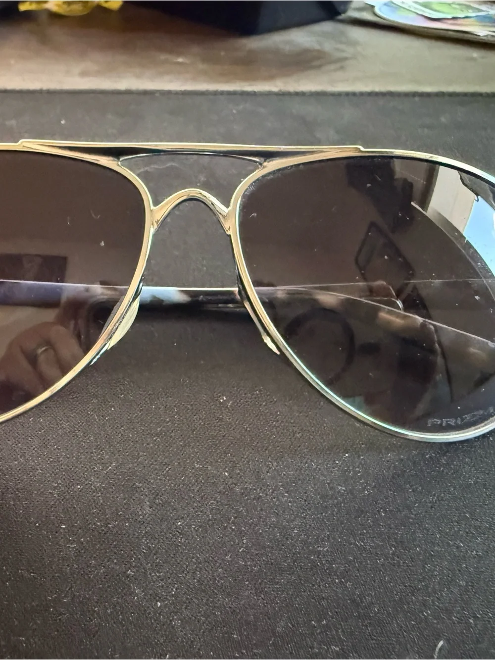 Oakley Feedback Silver Aviator Sunglasses Prizm Grey OO4079-40